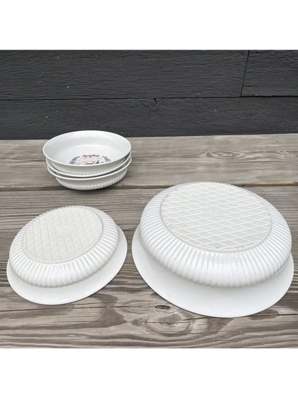 Il Borgo Italy Spaghetti Puttanesca Pasta Bowl Set Of 4 + Serving Bowl Rare READ